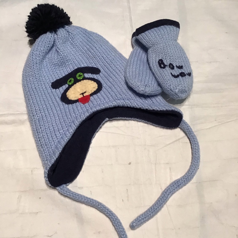 Toby BOW WOW Hat Mitten Set INFANT